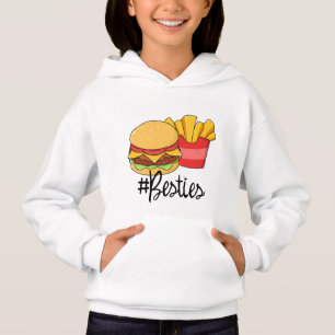 Best Friends Hamburger Fries Hoodie - Kids Besties