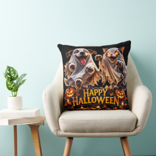 Best friends happy Halloween decorative Cushion