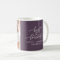 Best friends heart script photo elegant purple