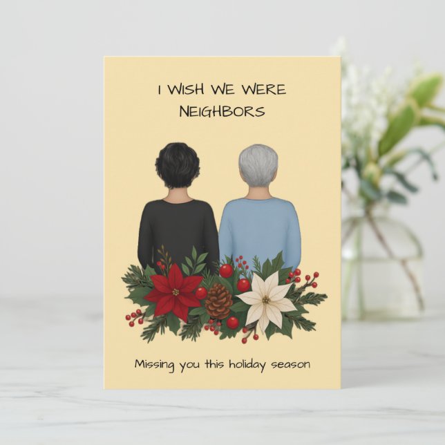 Best Friends Holiday Card Customized Wish We Were (Standing Front)