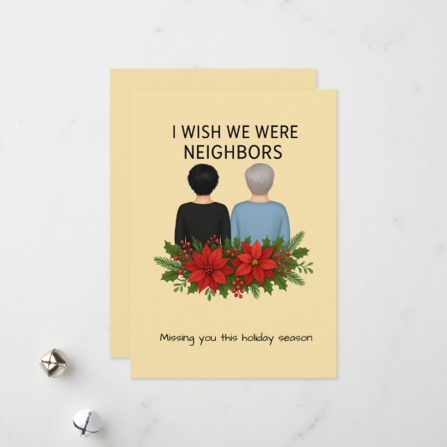 Best Friends Holiday Card Customized Wish We Were (Front/Back In Situ)