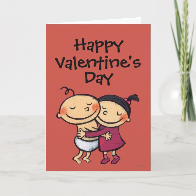 Best Friends Hugging Holiday Card (Front)