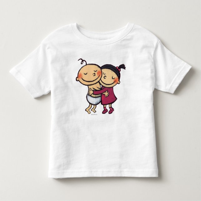 Best Friends Hugging Toddler T-Shirt (Front)