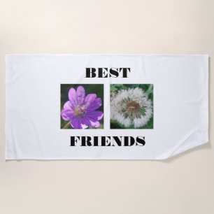 Best Friends Image Template Beach Towel