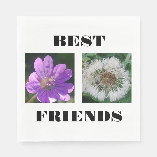Best Friends Image Template Napkin (Front)