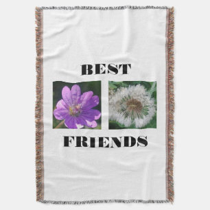 Best Friends Image Template Throw Blanket