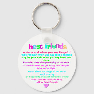 best friends key chain