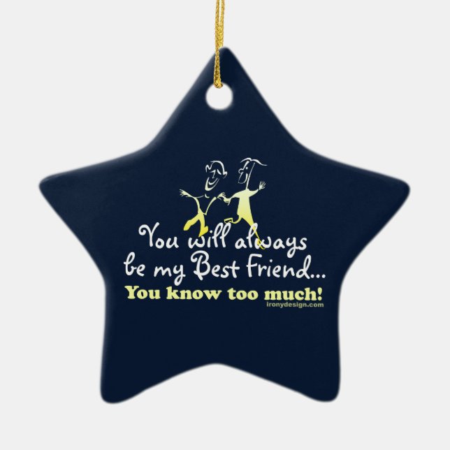Best Friends Knows Keepsake Ceramic Tree Decoration (Front)
