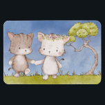 Best Friends Magnet<br><div class="desc">Adorable kitties walking through life hand in hand. Perfect for wedding souvenirs,  wedding gifts,  or just a friendship gift. These adorable kitties will make your day,  they are sweet and adorable.</div>