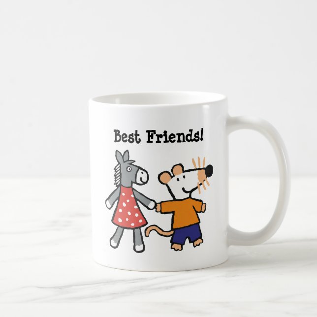 Best Friends Maisy and Dotty Hold Hands Coffee Mug (Right)