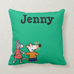 Best Friends Maisy and Dotty Hold Hands Cushion
