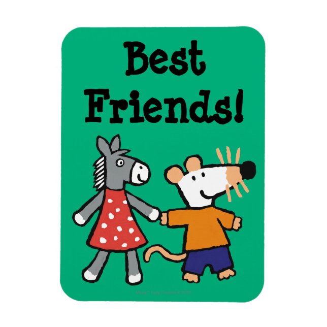 Best Friends Maisy and Dotty Hold Hands Magnet (Vertical)