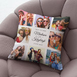 BEST FRIENDS Modern Chic Instagram Photo Collage Cushion<br><div class="desc">Custom Besties Photo pillow featuring your own personalised names in an Insta friendly photo collage grid. Perfect gift for a keepsake graduation gift or a sweet birthday surprise for your best friend forever.</div>