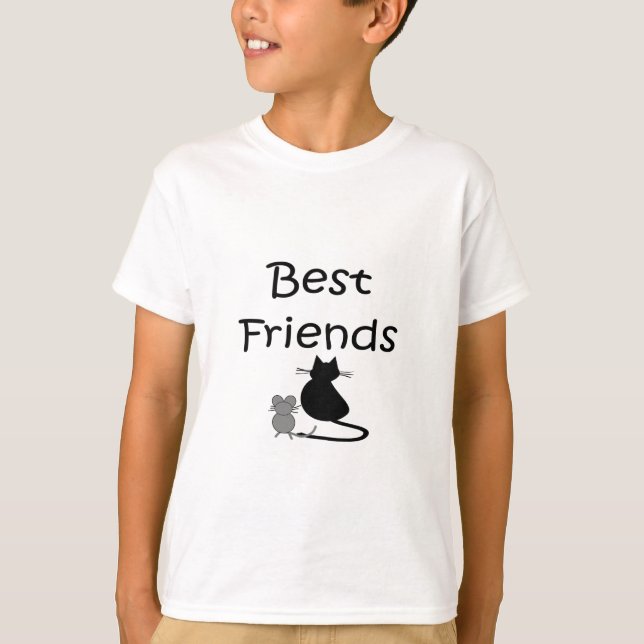 Best Friends-- Mouse and Cat T-Shirt (Front)