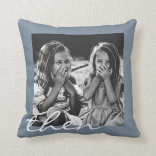 Best Friends Now and Then Childhood Friend Photo Cushion