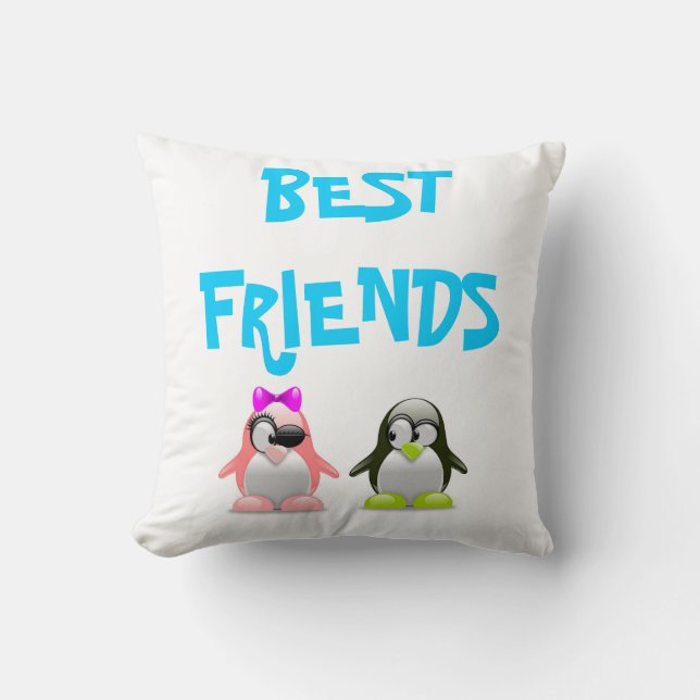 "BEST FRIENDS" PENGUINS CUSHION (Front)