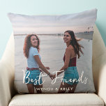 Best Friends Personalised Simple Friendship Photo Cushion<br><div class="desc">Celebrate your best friend and friendship with a custom photo keepsake pillow. Whether it's a birthday or Christmas , this best friends pillow is a wonderful gift that will be treasure for years to come. Pillow is double sided so you can do different photos on each side . Front is...</div>