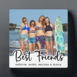 Best Friends Personalised Trendy Friendship Photo  Plaque<br><div class="desc">Celebrate your best friend and friendship with a custom photo collage keepsake plaque. Whether it's a birthday or Christmas , this best friends picture frame is a wonderful gift that will be treasure for years to come. COPYRIGHT © 2023 Judy Burrows, Black Dog Art - All Rights Reserved. Best Friends...</div>