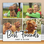 Best Friends Pet Dog White Photo Collage Plaque<br><div class="desc">Celebrate your best friend with a custom pet dog photo keepsake plaque. Whether it's a birthday, christmas, mother's day or fathers day, this is a wonderful gift to all dog mom's & dads, cat moms & dads, and all pet lovers ! Personalized with names. COPYRIGHT © 2020 Judy Burrows, Black...</div>