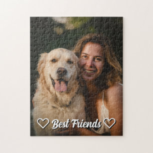Best Friends Pet Photo Custom Gift for Pet Lovers Jigsaw Puzzle