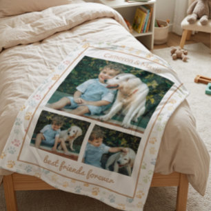 Best Friends Pet Photo Keepsake Fleece Blanket