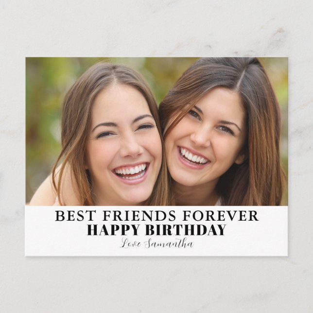Best Friends Photo Birthday  Postcard (Front)