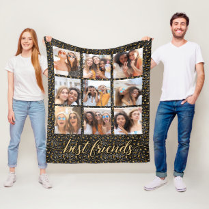 Best Friends Photo Collage Fleece Blanket