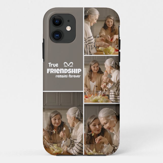  Best Friends Photo Collage iPhone Case (Back)