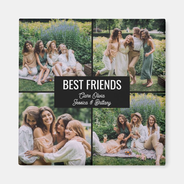Best Friends Photo Collage Magnet (Front)