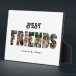 Best Friends Photo Gift Collage For Friends Plaque<br><div class="desc">For best friends, this photo collage makes the ideal present. The layout is a collage of seven photos arranged to form the word "Friends." All you need to do is add a picture of your best friend for each letter in the word "Friends, " and you're done! Your own names...</div>