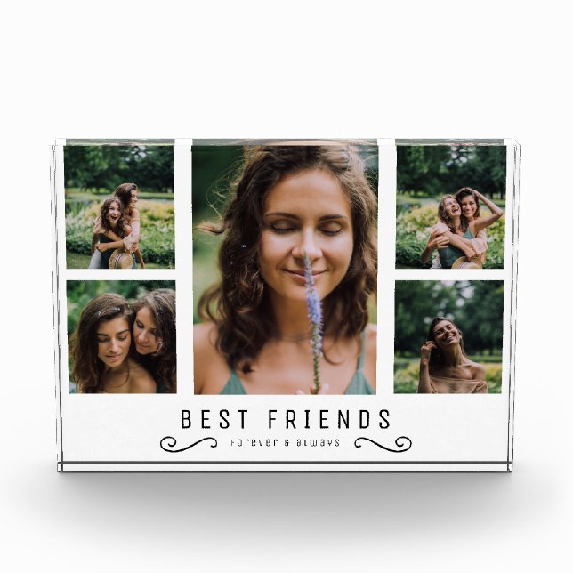 Best Friends Photo Gift For Friends Collage Block (Front)