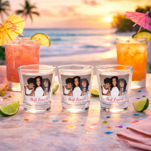 Best Friends Photo Shot Glass