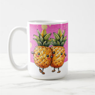 Best Friends Pineapple Kawaii Pineapple Cute Pink Coffee Mug