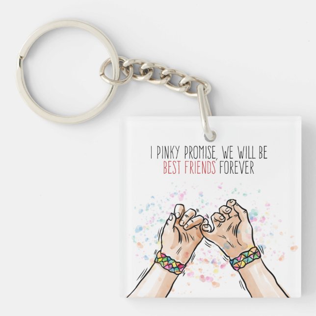 Best Friends Pinky Promise Keychain (Front)
