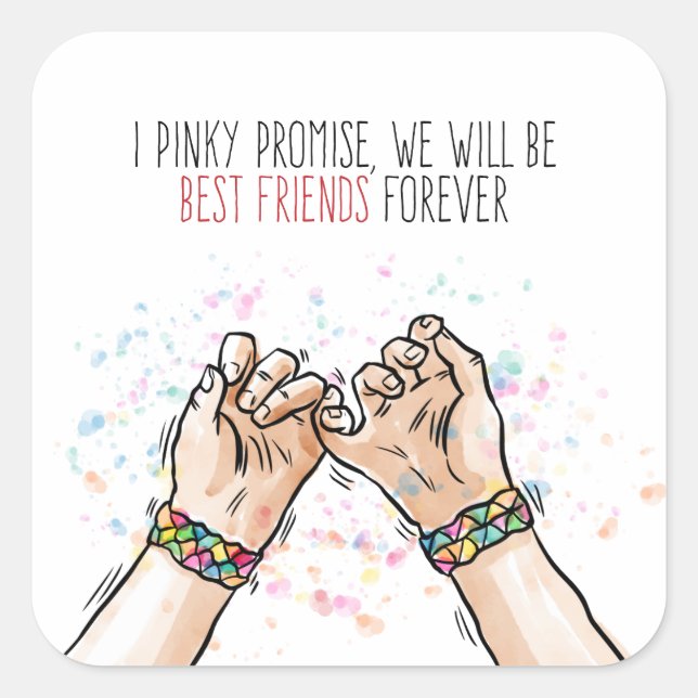 Best Friends Pinky Promise Sticker Seal (Front)