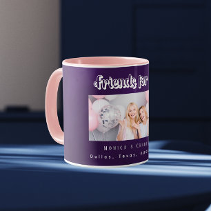 Best Friends purple photo names Mug