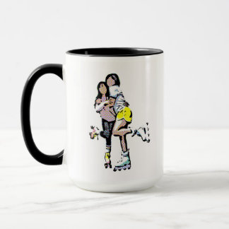 Best Friends Roller Skate Comic Book Mug