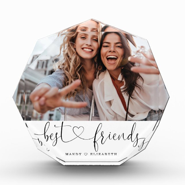 Best Friends Script Gift For Sister Photo Keepsake (Front)