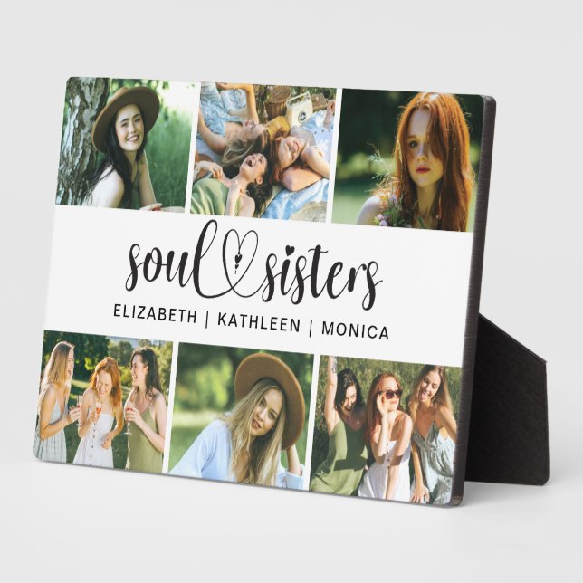 Best Friends Script Photo Collage Plaque (Side)
