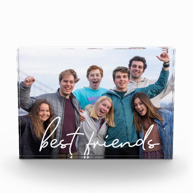 Best Friends Script White overlay on Custom Photo  (Front)