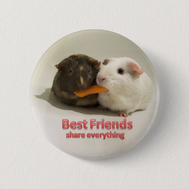 Best Friends share everything 6 Cm Round Badge (Front)