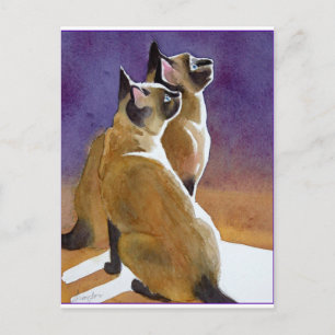 Best Friends, Siamese Cats Postcard