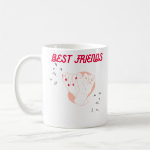 Best friends simple modern gift for friends coffee mug