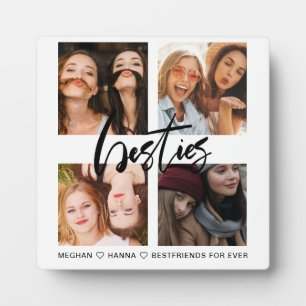 Best friends Square 4 Photos collage besties Plaque