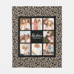 Best Friends Stylish BFF Friendship Photo Fleece Blanket
