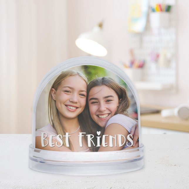 Best Friends Two Photo Keepsake Snowglobe (Creator Uploaded)