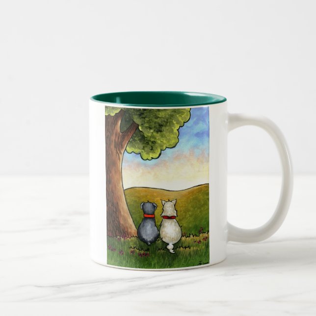 BEST FRIENDS Two-Tone COFFEE MUG (Right)