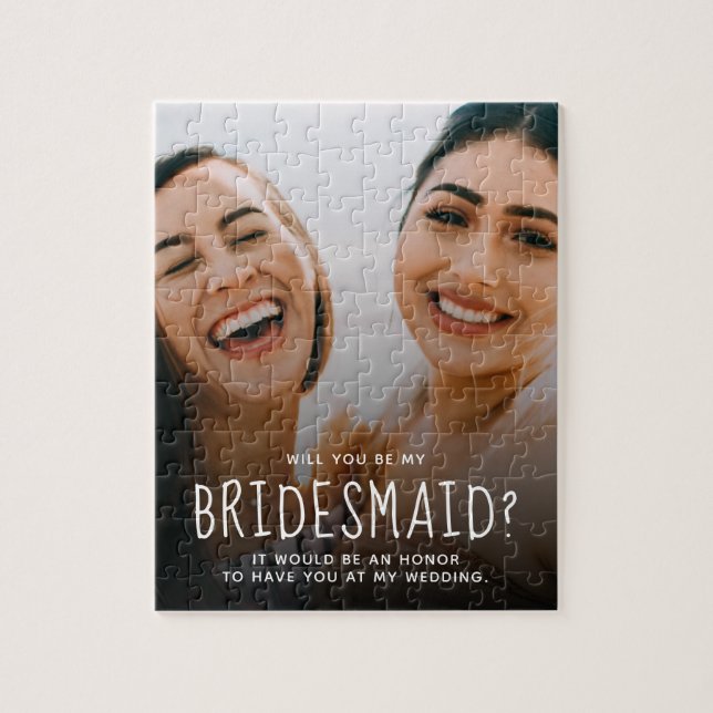 Best Friends Will You Be My Bridesmaid Proposal Jigsaw Puzzle (Vertical)