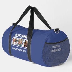 Best Friends your 6 photos, name, text & colour Duffle Bag