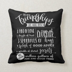 best friendships recipe cooking ingredients cushion